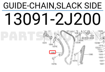 Nissan 130912J200 GUIDE-CHAIN,SLACK SIDE