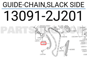 Nissan 130912J201 GUIDE-CHAIN,SLACK SIDE