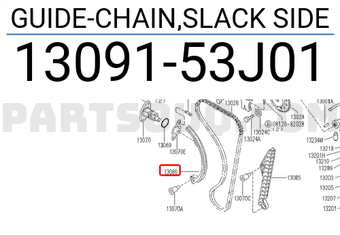 Nissan 1309153J01 GUIDE-CHAIN,SLACK SIDE