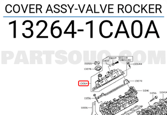 Nissan 132641CA0A COVER ASSY-VALVE ROCKER