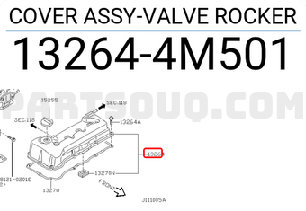 Nissan 132644M501 COVER ASSY-VALVE ROCKER