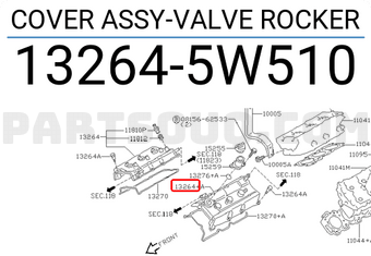 Nissan 132645W510 COVER ASSY-VALVE ROCKER