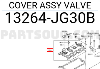 Nissan 13264JG30B COVER ASSY VALVE