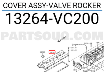 Nissan 13264VC200 COVER ASSY-VALVE ROCKER