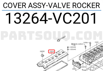 Nissan 13264VC201 COVER ASSY-VALVE ROCKER
