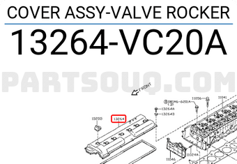 Nissan 13264VC20A COVER ASSY-VALVE ROCKER