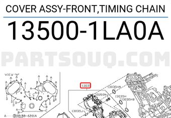 Nissan 135001LA0A COVER ASSY-FRONT,TIMING CHAIN