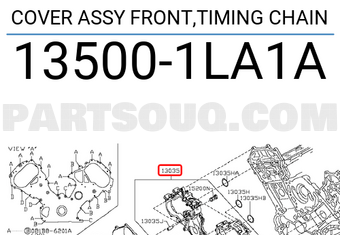 Nissan 135001LA1A COVER ASSY FRONT,TIMING CHAIN
