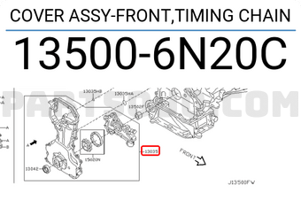 Nissan 135006N20C COVER ASSY-FRONT,TIMING CHAIN