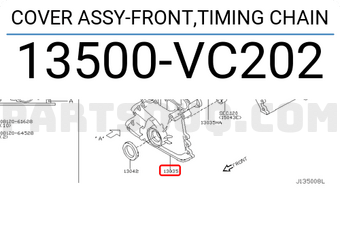 Nissan 13500VC202 COVER ASSY-FRONT,TIMING CHAIN