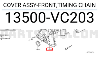 Nissan 13500VC203 COVER ASSY-FRONT,TIMING CHAIN