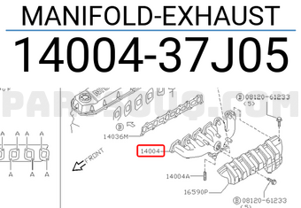 Nissan 1400437J05 MANIFOLD-EXHAUST