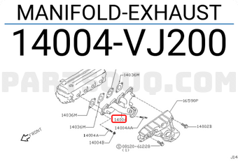Nissan 14004VJ200 MANIFOLD-EXHAUST