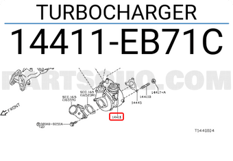 Nissan 14411EB71C TURBOCHARGER