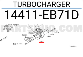 Nissan 14411EB71D TURBOCHARGER
