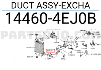 Nissan 144604EJ0B DUCT ASSY-EXCHA
