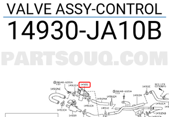 Nissan 14930JA10B VALVE ASSY-CONTROL