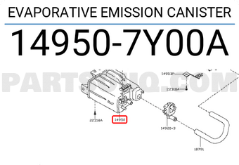Nissan 149507Y00A EVAPORATIVE EMISSION CANISTER