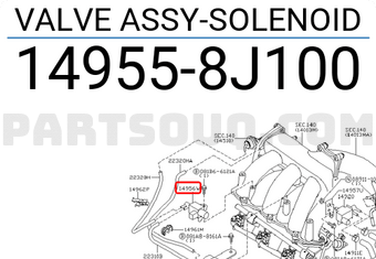 Nissan 149558J100 VALVE ASSY-SOLENOID