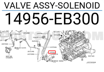 Nissan 14956EB300 VALVE ASSY-SOLENOID