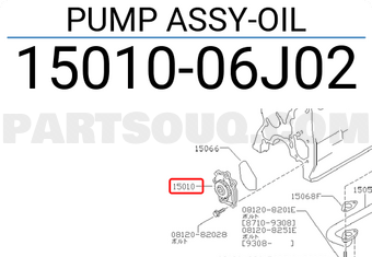 Nissan 1501006J02 PUMP ASSY-OIL