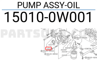 Nissan 150100W001 PUMP ASSY-OIL