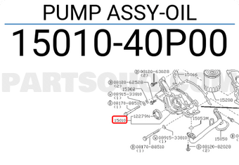 Nissan 1501040P00 PUMP ASSY-OIL