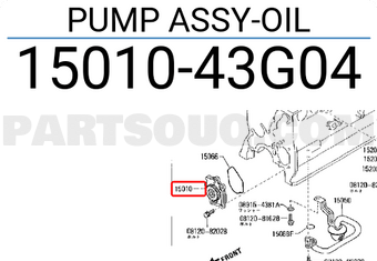 Nissan 1501043G04 PUMP ASSY-OIL