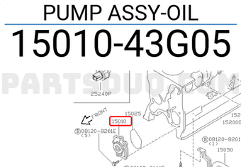 Nissan 1501043G05 PUMP ASSY-OIL