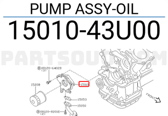 Nissan 1501043U00 PUMP ASSY-OIL