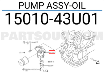 Nissan 1501043U01 PUMP ASSY-OIL