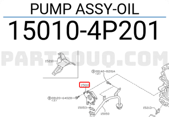 Nissan 150104P201 PUMP ASSY-OIL