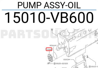 Nissan 15010VB600 PUMP ASSY-OIL