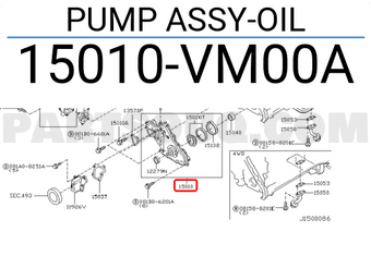 Nissan 15010VM00A PUMP ASSY-OIL