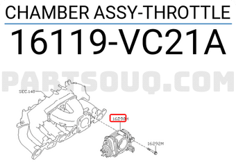 Nissan 16119VC21A CHAMBER ASSY-THROTTLE