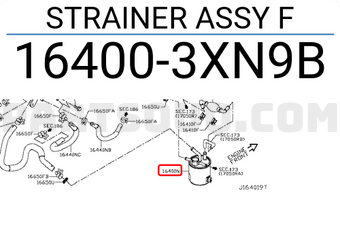 Nissan 164003XN9B STRAINER ASSY F