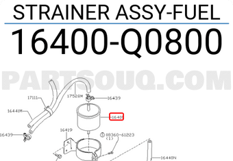 Nissan 16400Q0800 STRAINER ASSY-FUEL