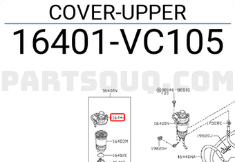 Nissan 16401VC105 COVER-UPPER