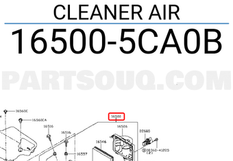 Nissan 165005CA0B CLEANER AIR