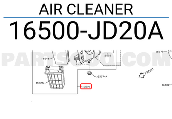 Nissan 16500JD20A AIR CLEANER