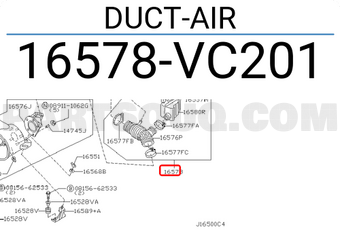 Nissan 16578VC201 DUCT-AIR