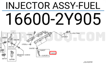 Nissan 166002Y905 INJECTOR ASSY-FUEL