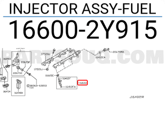 Nissan 166002Y915 INJECTOR ASSY-FUEL