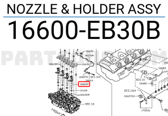 Nissan 16600EB30B NOZZLE & HOLDER ASSY