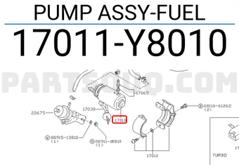 Nissan 17011Y8010 PUMP ASSY-FUEL