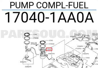 Nissan 170401AA0A PUMP COMPL-FUEL