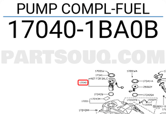 Nissan 170401BA0B PUMP COMPL-FUEL