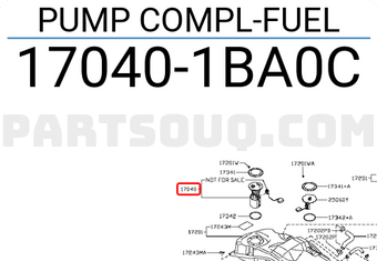 Nissan 170401BA0C PUMP COMPL-FUEL
