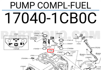 Nissan 170401CB0C PUMP COMPL-FUEL