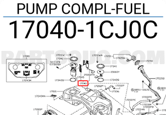 Nissan 170401CJ0C PUMP COMPL-FUEL